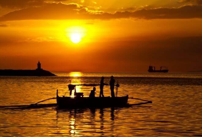 Sonnenuntergang an der Manila Bay